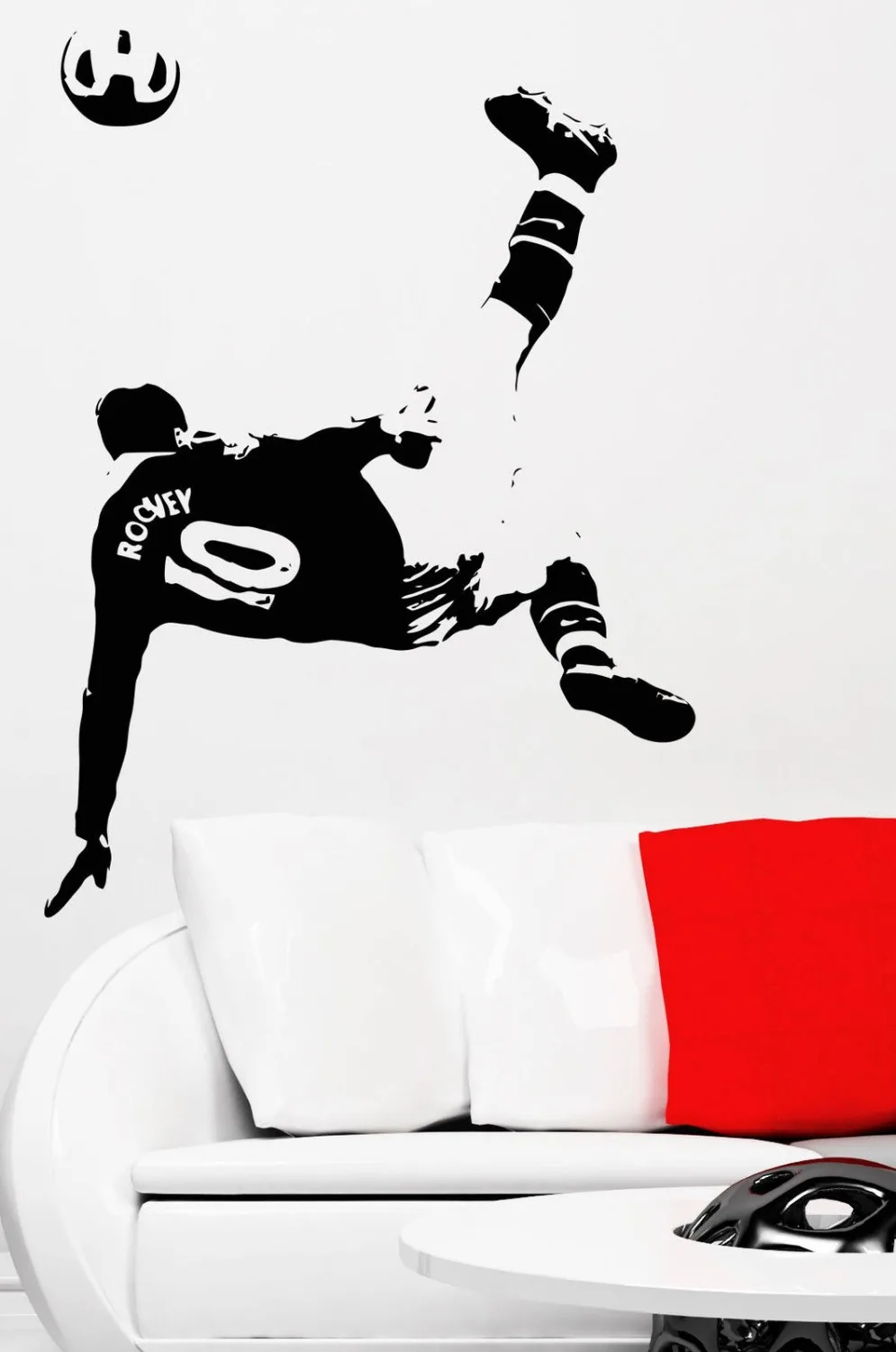 Football Player Sticker Sports Soccer Decal Rooney Posters Vinyl Wall