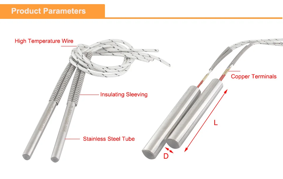 tubo de 220v para atirador principal 250 300 350 400w, 2 peças