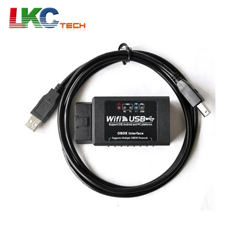 

2019 Factory Price ELM27 WIFI USB OBD2 Scanner Auto Diagnostic Interface ELM327 WIFI USB Scanner for IOS/ Android/ PC