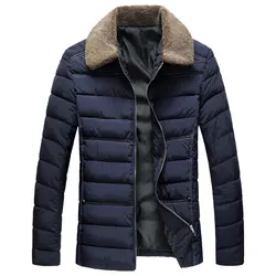 2018 модная брендовая одежда зимняя мужская куртка Для мужчин парки Однотонная повседневная обувь Утепленная одежда Для мужчин пальто