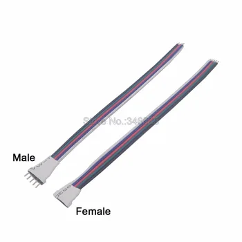 

5pcs/lot 5pin RGBW LED Strip Connector Male or Female RGBW Connector with 15cm Cable Wire for RGBW RGBWW LED Strip
