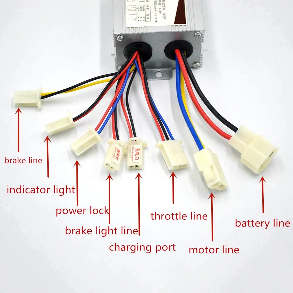 24 V/36 V/48 V 250/350/500 ваттовый мотовелосипед, фара для электровелосипеда в матовый регулятора скорости Коробка для щеточный мотор/детский автомобиль/почтовой службой e-велосипед/escooter аксессуар