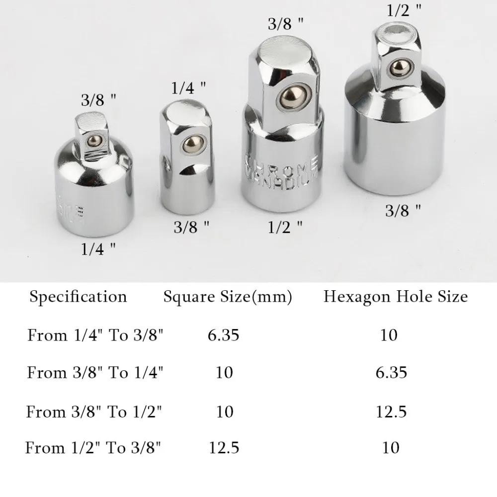 1 шт. трещотка приводной разъем адаптер конвертер редуктор 1/" 3/8" 1/" Воздушный Удар Мастер Торцевой Ключ адаптер ручные инструменты