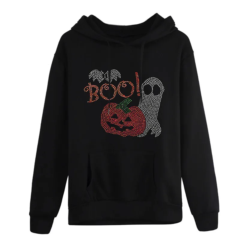 Halloween Hoodies Sweatshirts Women Casual Long Sleeve Sweatshirt