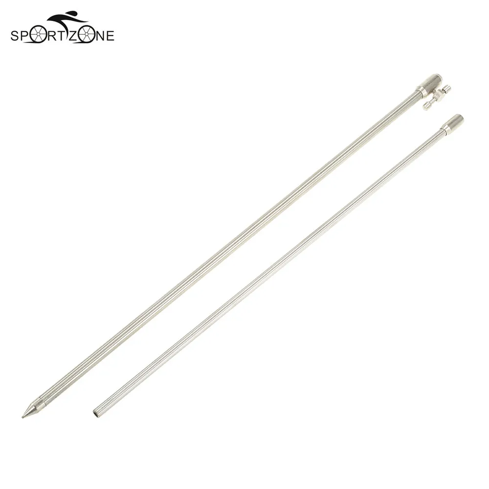

Stainless Steel Fishing Bankstick Adjustable Fish Rod Pod Rest Carp Fishing Solid Coarse silver tone Bank Stick Fishing Supplies