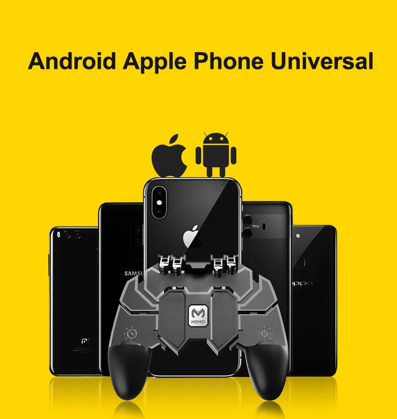 Mobile PUBG Controller Turnover Button Gamepad for PUBG IOS Android Six 6 Finger Operating Gamepad Peripherals PUBG Controller