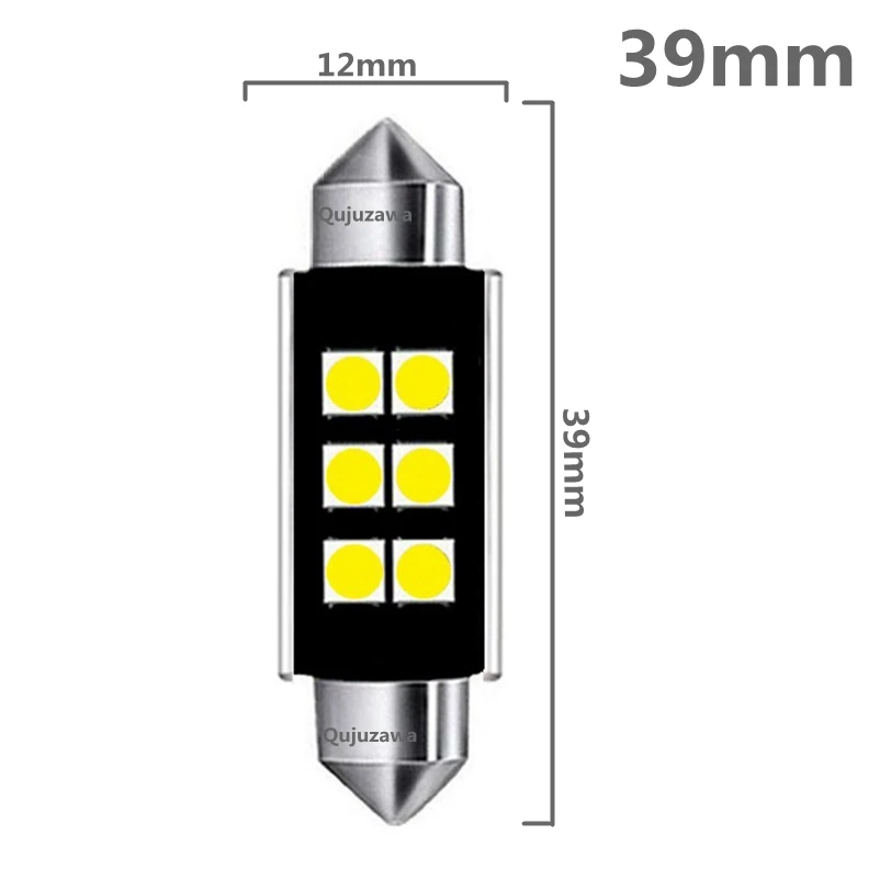 Гирлянда 31 мм 36 мм 39 мм 41 мм супер яркий 3030 светодиодный светильник C5W C10W автомобильный купольный светильник Canbus Авто внутренняя лампа для чтения Чистый теплый белый - Испускаемый цвет: 39mm