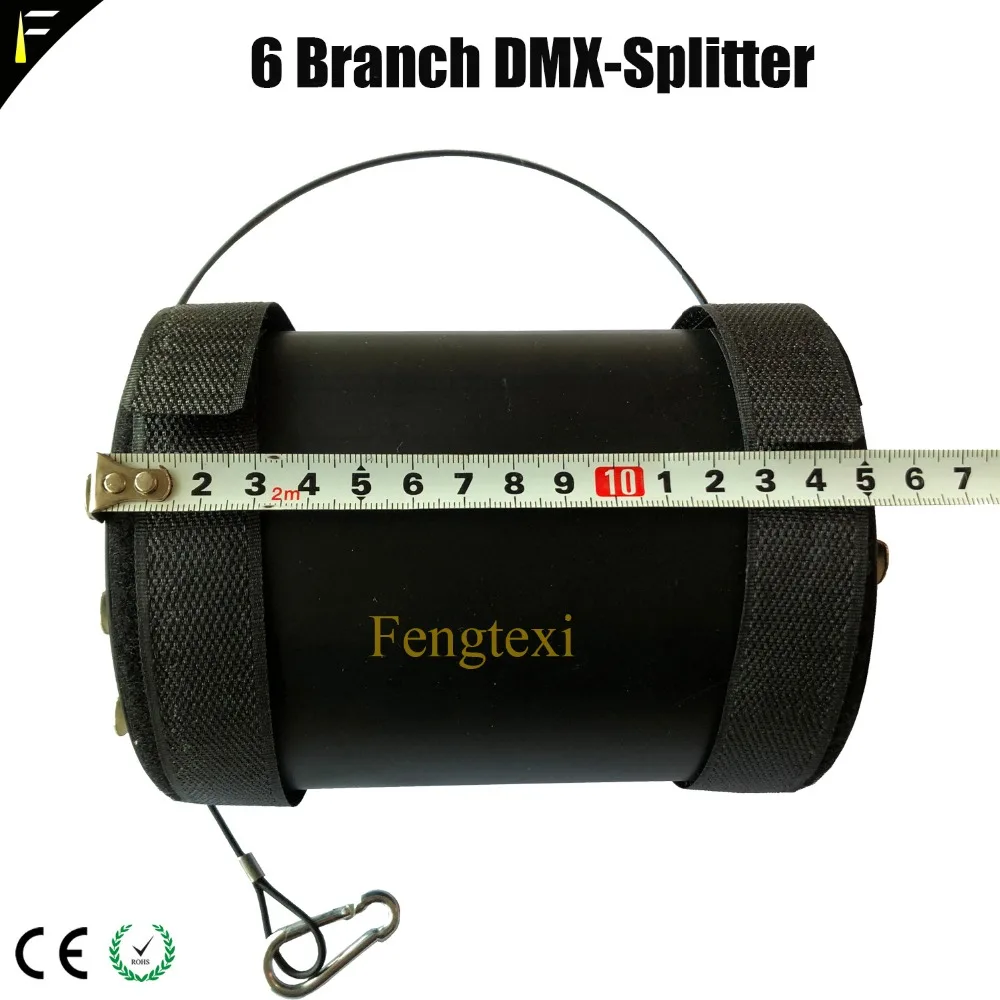 2 единицы D6 филиал DMX Splitter 6 каналов DMX512 модульная Splitter цилиндр усилителя сплитер для свет этапа DMX сигнал увеличитель