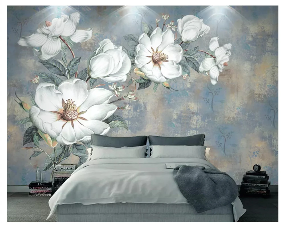 Beibehang ヴィンテージの花の油絵の壁紙 クラシックなhdデバイス 花のモチーフ ヨーロッパの背景 壁紙 Aliexpress