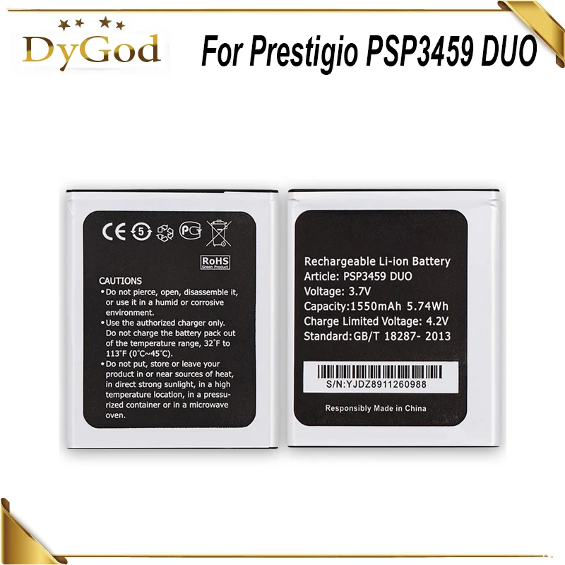 Аккумулятор DyGod 1550 мАч PSP3459 DUO для Prestigio Wise OX3 Wize N3 высококачественный аккумулятор