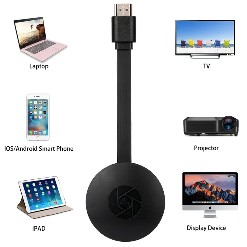 

Wireless Display Dongle,WIFI Portable Display Receiver 1080P HDMI Miracast Dongle for iOS iPhone iPad/Mac/Android Smartphones/
