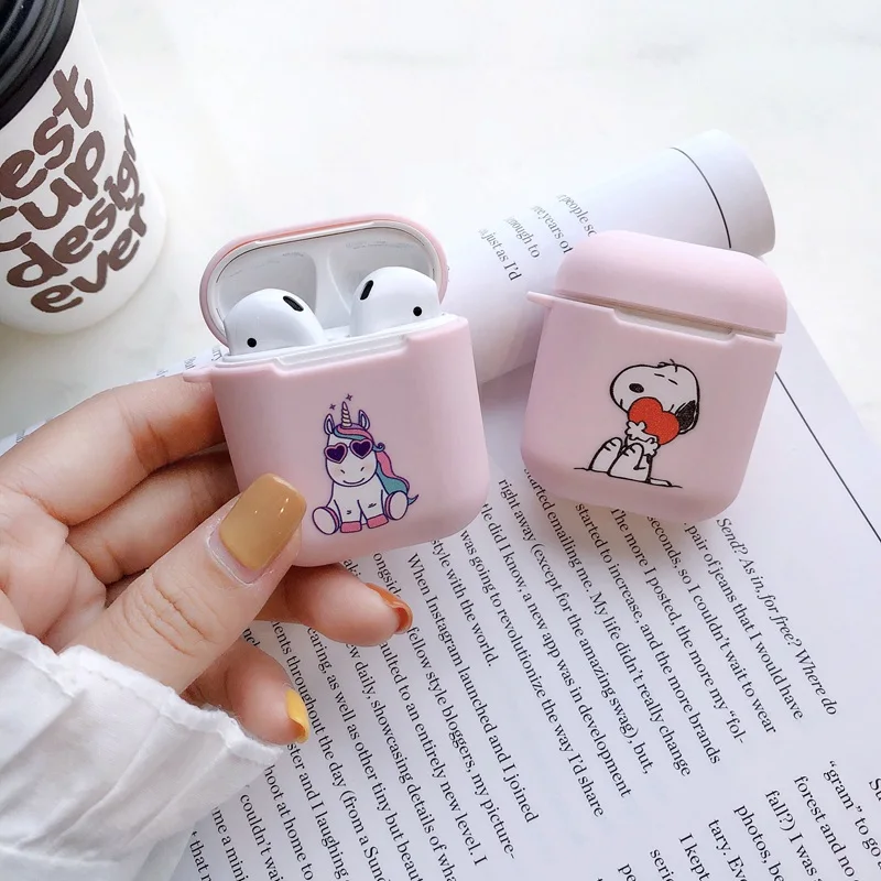 

For Airpods2 Case Silicone Soft TPU Case For Airpods Dust Guard Cover For Apple Air Pods Cute Cartoon Protection Headphone Etui