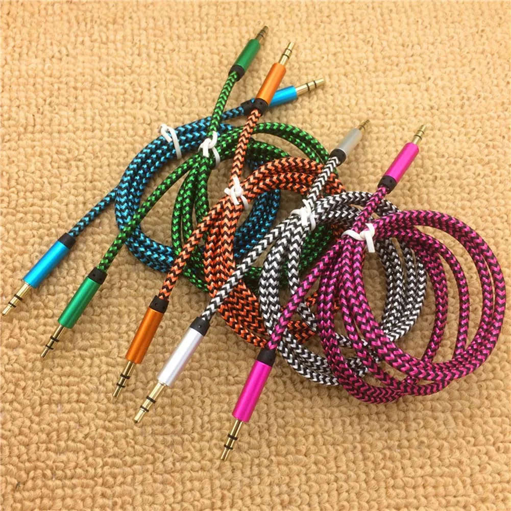 

1m Aux Cable 3.5mm to 3.5 mm Male to Male Jack Auto Car Audio Cable Gold Plug For MP3 Player Mobile Phone Speaker
