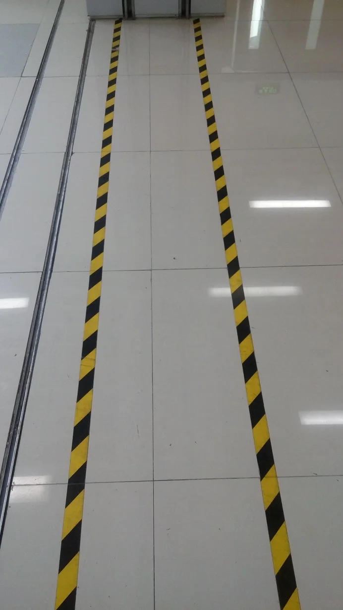 Corridor Door Factory Workshop Floor Safety Warning Self-adhesive Tape 5cm*17 meters