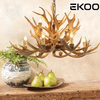 EKOO E12/14 Retro Resin Antler Large Cascade Chandelier 12-Lights Candle Lights Fixture Industrial light for home bar cafe light
EKOO E12/14 Retro Resin Antler Large Cascade Chandelier 12-Lights Candle Lights Fixture Industrial light for home bar cafe light