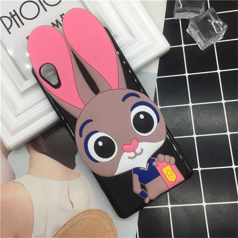 

Cute Rabbit Case for Alcatel One Touch Idol 4 5.2 6055 6055B 6055H 6055K 6055Y Back Cover Luxury Cartoon Soft TPU Phone Cases