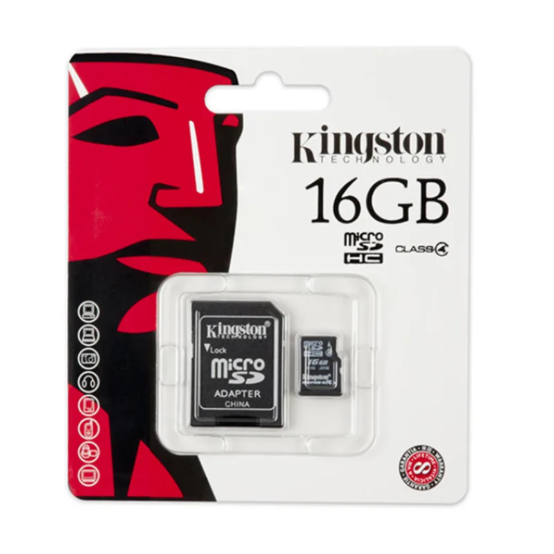 Kingston technology 16 Гб microSDHC 16 Гб MicroSDHC clase 4 Flash 4 МБ/с./с negro