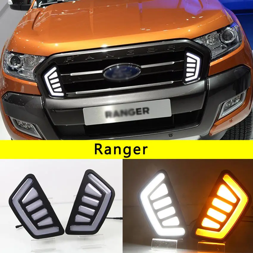 Светодиодный передние фары дневного света решетка DRL для Ford Ranger Mk2 Facelift 2016 2017|Фара