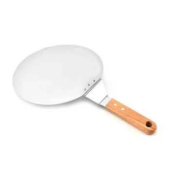 

1PC Round Stainless Steel Pizza Shoves Baking Pastry Tools Anti-scalding Pizzas Spatula Oak Handle Cake Shovel Kitchen Tool