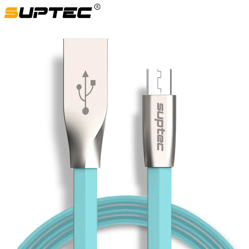 SUPTEC Micro USB кабель 2.4A плоский кабель передачи данных для быстрой зарядки для Android samsung S6 S7 Edge Xiaomi huawei MP3 Microusb шнур