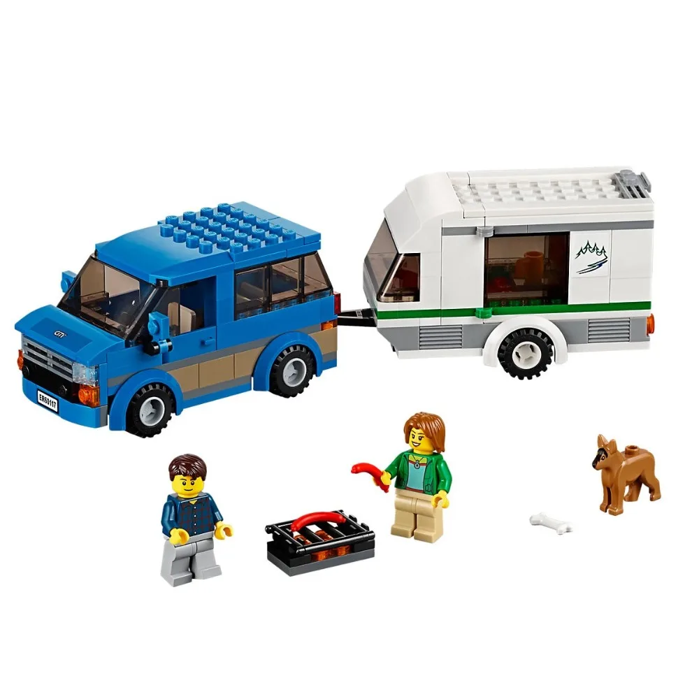 

Van & Caravan Compatible Legoe City Great Vehicles 60117 Building Blocks toys for Childrens Bricks Car Model Kid Gift
