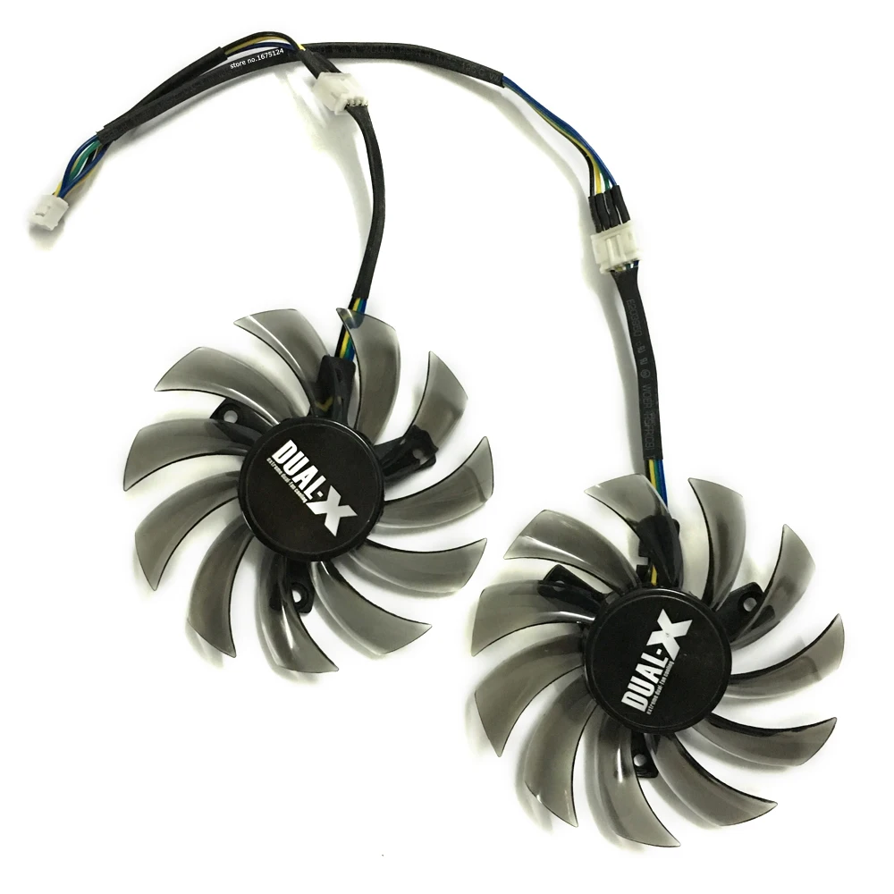 

2pcs/lot DC BRUSHLESS FAN 12V 0.35A 75mm 3X40mm 4Pin FD7010H12S Video Card Fan For HD7850 MSI R6790 N560GTX R6850