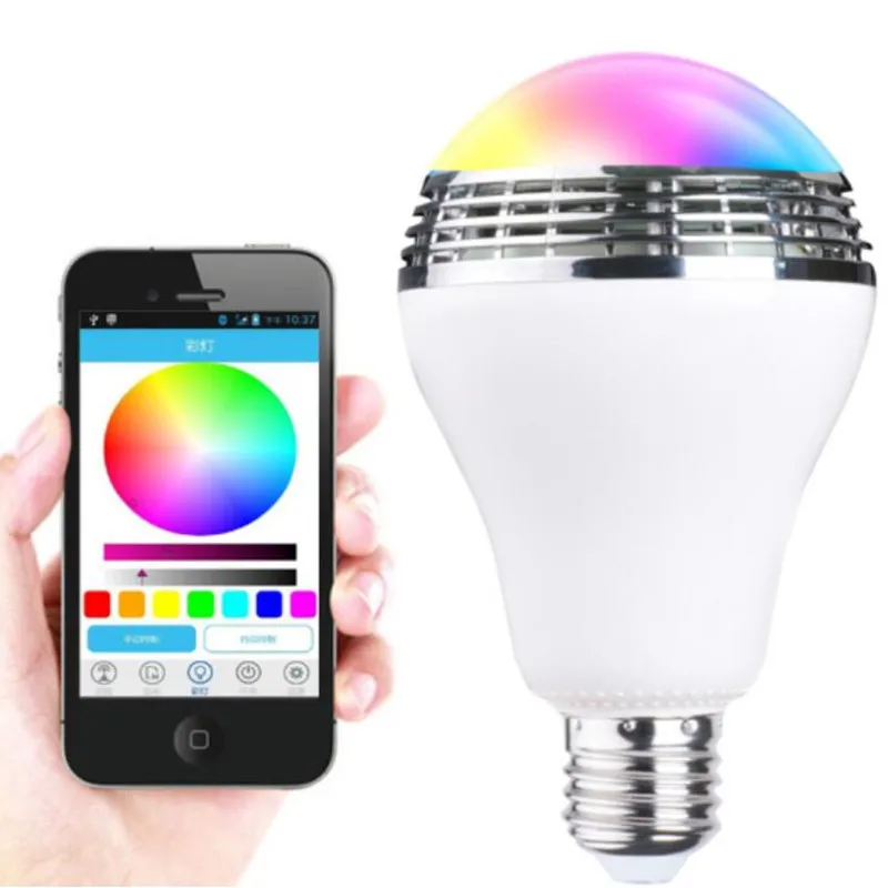 

Wireless Music Player Smart LED Speaker E27 Bulb 5W with APP Remote Control