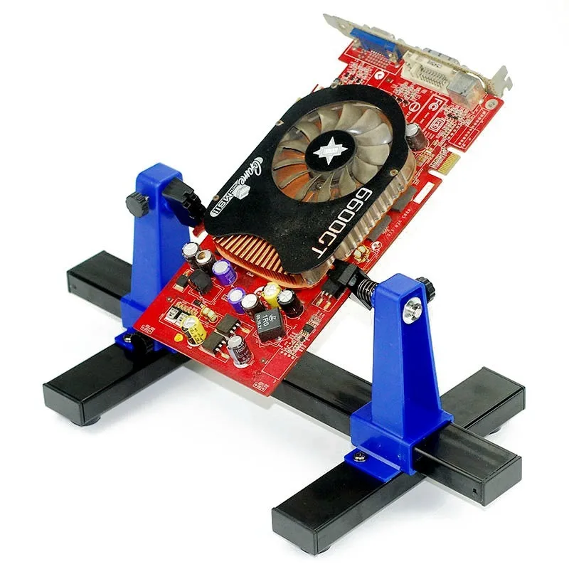 

Adjustable Printed Circuit Board Holder Frame bracket PCB Soldering and Assembly Stand Clamp Repair Tool 360 Degree Rotation