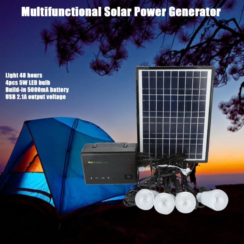 

Solar LED Light Outdoor USB Charger Solar Lamp Generator System Solar Light Bulb For Outdoor Camping EU Plug110-220V luz solar