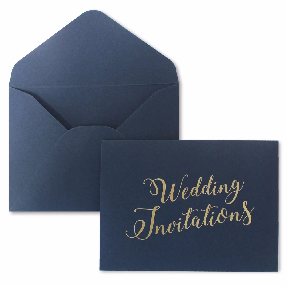 Wedding Invitations Envelope Pearl Paper Envelopes Elegant Hot Stamping Invitation Envelope