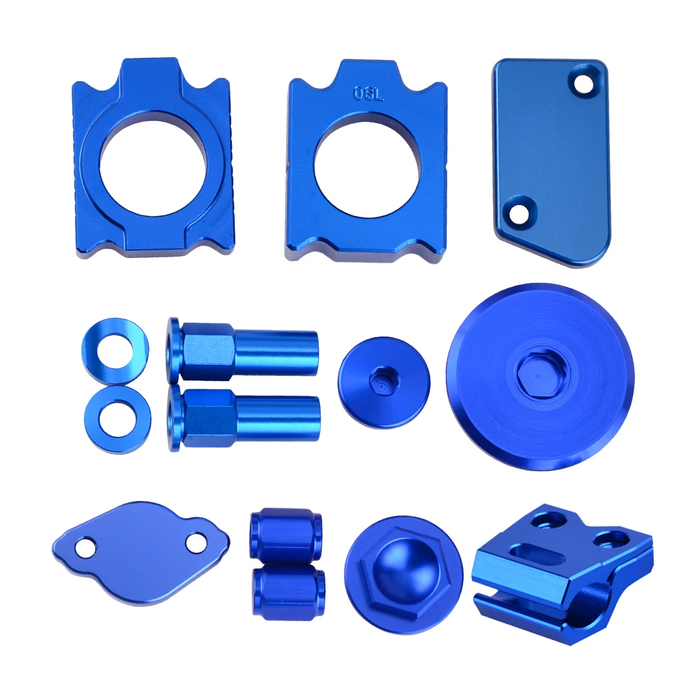 For Yamaha YZ250F YZ450F YZ 250F 450F 14-2018 Motorcycle Pit Bike Accessories Brake Reservoir Cover Engine Timing Cap Axle Block