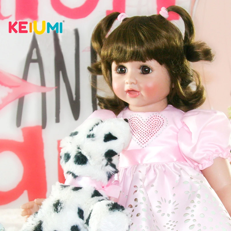 

KEIUMI 22 Inch Reborn Baby Girl Doll Soft Silicone Boneca Reborn 55cm Baby Reborn Dolls Children's Day Gifts Bed time Plamate