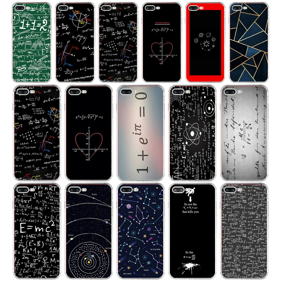 

29G e mc2 with E=mc Math Albert For Cases iPhone 6 7 8 plus Case Soft TPU Silicone Cover For Apple iPhone 6s 7 8 plus Case