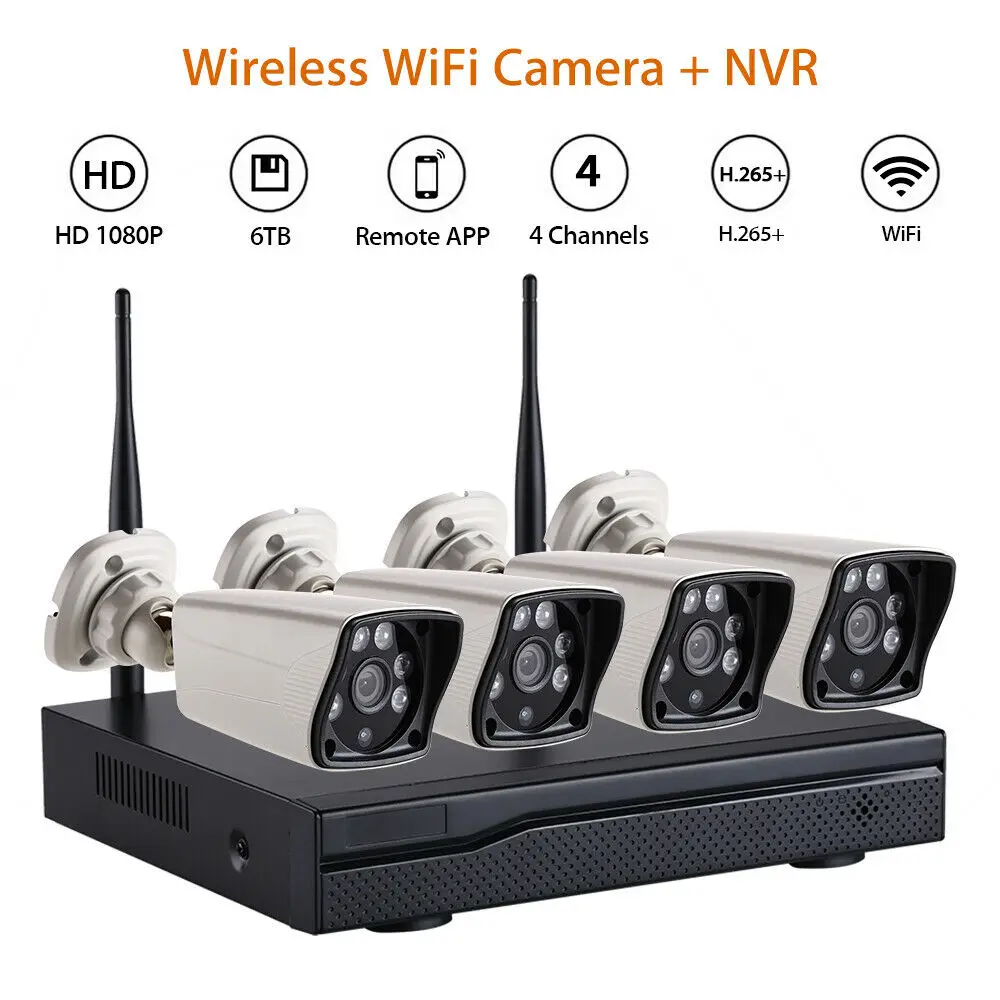 

IP Camera 1080P WiFi Wireless NVR Recorder Security Video Surveillance Cloud Network Outdoor Home Video Output Detect Recorder
