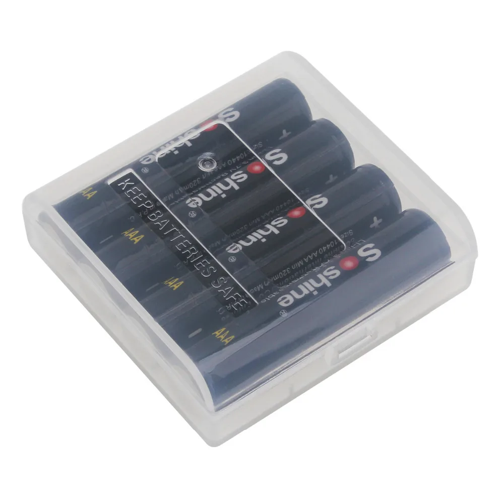 4PCS/pack Soshine 3.7V 10440 Li ion battery 350mAh AAA Rechargeable Batteries for LED Flashlights Headlamps High Quality|rechargeable battery|battery