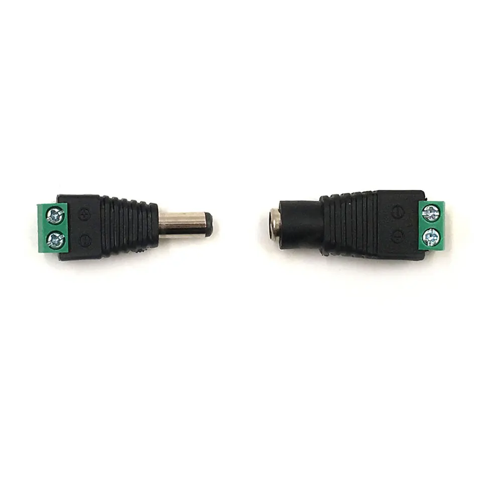 Female Male DC Connector 2.15.5mm Power Jack Adapter Plug Cable Connector for 352850505730 LED Strip Light DIY Lamp Bulb (4)