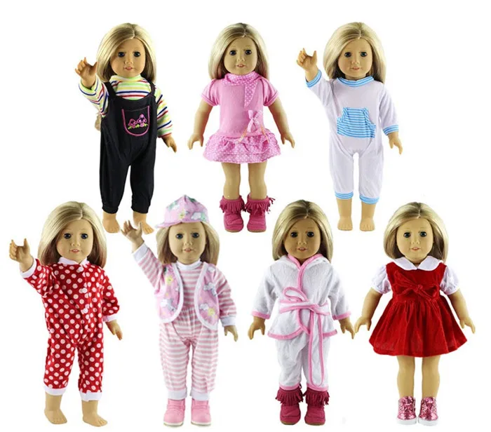

7 Set Doll Clothes for 18 Inch American Doll Handmade A variety of the casual wear clothes