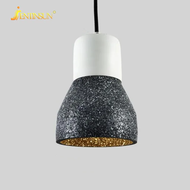 

Cement Wood American NoRdic Style Mini Pendant Light Retro Creative LED Flashlight Shade Hanging Lamps Living Room Lighting