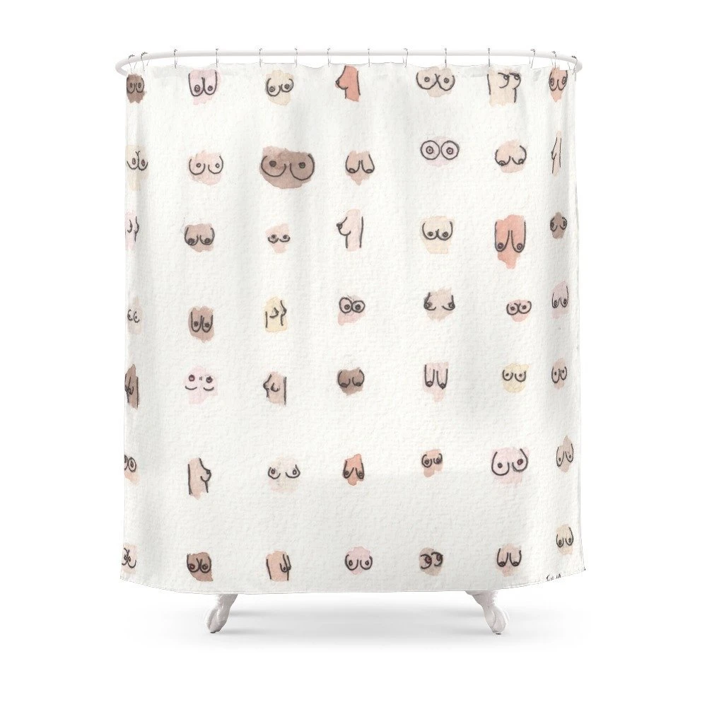 おっぱいシャワーカーテンセット防水バスカーテン浴室用ノンスリップフロアマット Bath Curtain Curtains For Bathroomshower Curtain Set Aliexpress