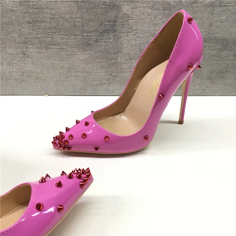 Брендовая модная новинка элегантные тонкие туфли розового цвета с острым носком