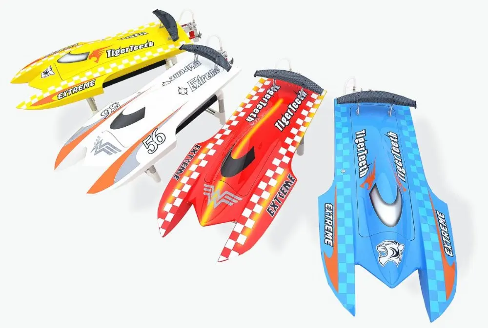 DT E22 зубы тигра катамаран бесщеточный RC лодка с мотором 3650 KV2550/100A ESC/3 кг