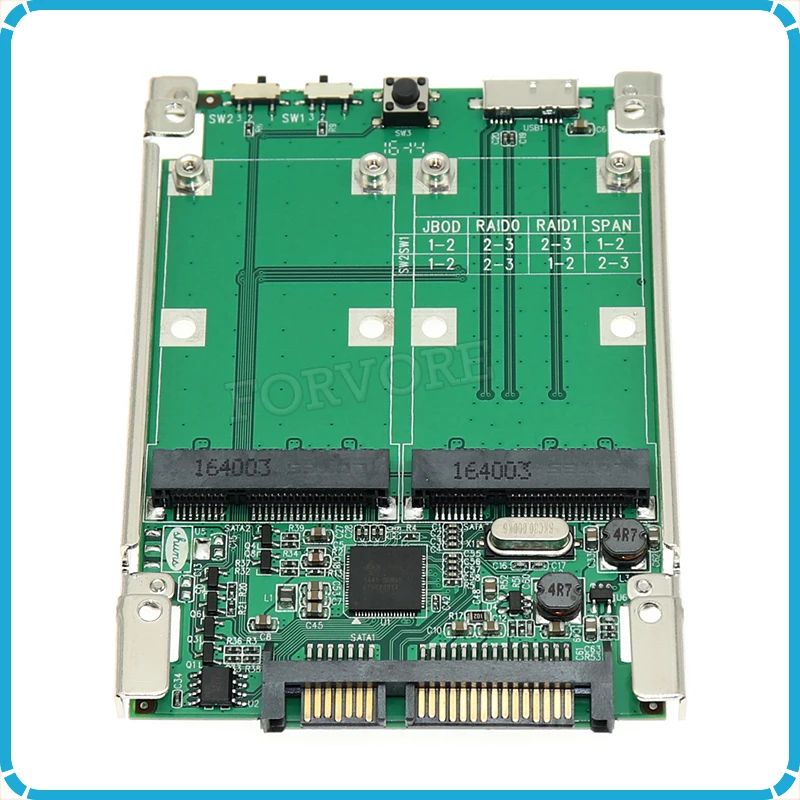 2 5 &quotSATA III двойной мини SATA USB 3 0 mSATA SSD Raid контроллер конвертер карт с кабелем|Платы