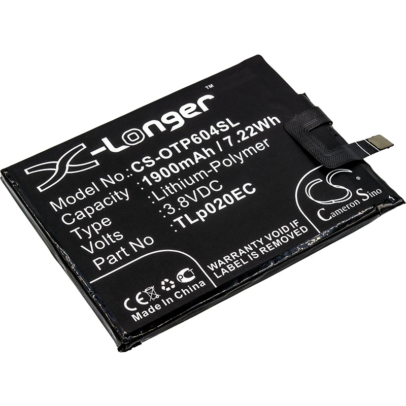 Cameron sino обновление для Alcatel TLp020EC мобильный Смартфон батарея литий-полимерный 1900