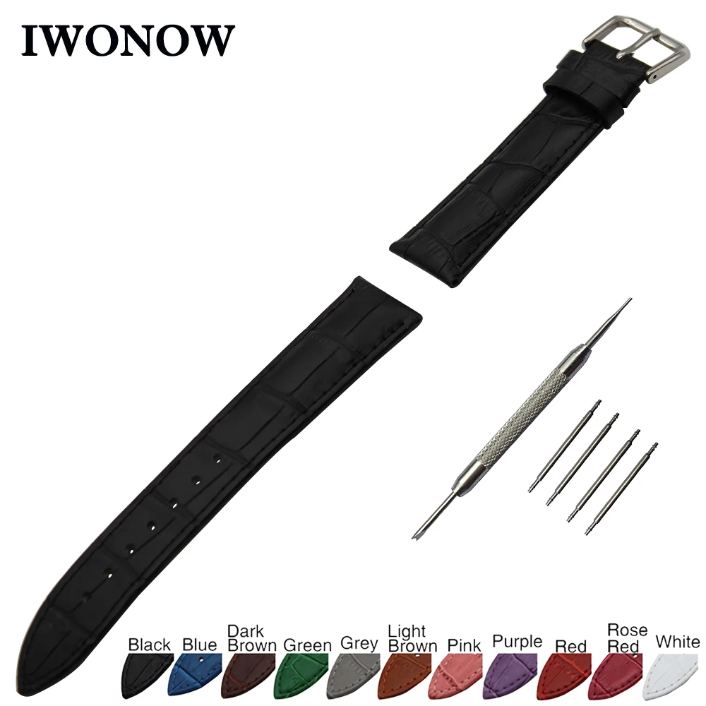 

Croco Genuine Leather Watch Band 24mm for Suunto TRAVERSE Stainless Steel Buckle Strap Wrist Belt Bracelet + Spring Bar + Tool