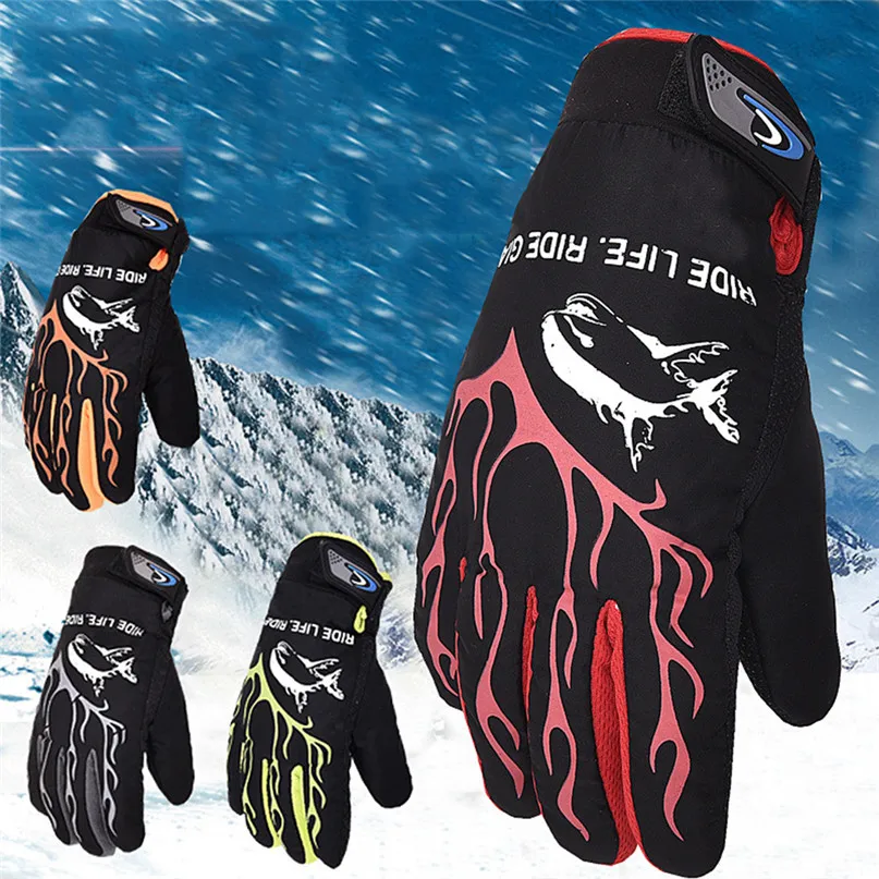 Skiing Gloves Waterproof Gloves Skiing Snow Warm Mitten Full Finger Antislip Thermal Winter gloves windproof #2N16 (3)