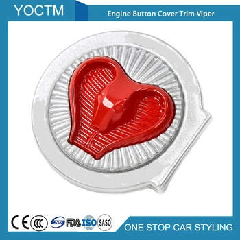 

ABS Engine Button Cover Trim Viper Silver For Ford Mustang 2015 2016 2017 Car Interior Accessories Decoration Creative Stickers