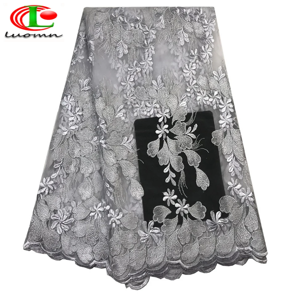 

French Lace Fabric Teal Green Beaded African Lace Fabric 2019 High Quality Lace Embroidered Fabric for Nigerian Wedding Dresses
