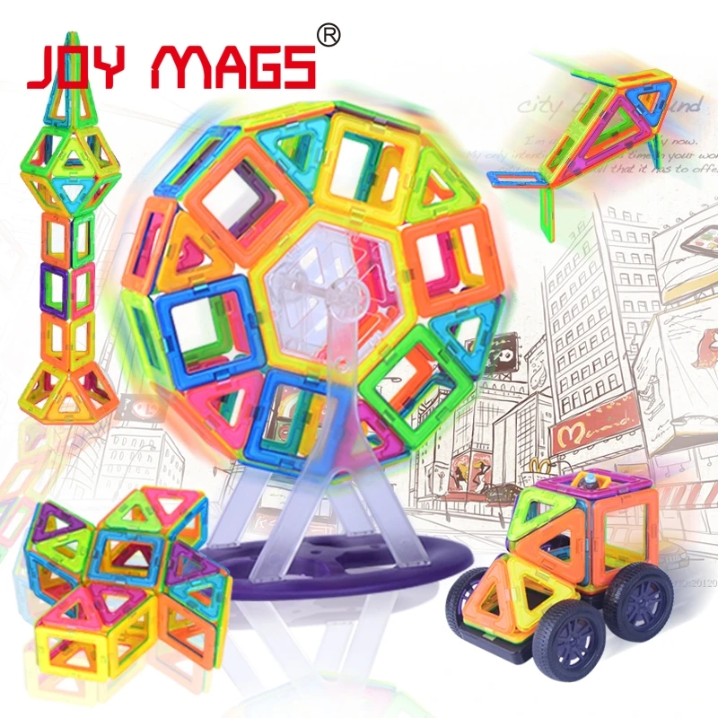 JOY MAGS magnétique concepteur bloc 89/102/149 pièces modèles de construction jouet éclairer en plastique modèles Kits jouets éducatifs pour les tout-petits