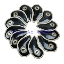 12 шт. гладильная доска для гольфа черная искусственная кожа синтеза с Vel cro для гольф-клуб клин 3-9 PW SW AW LW