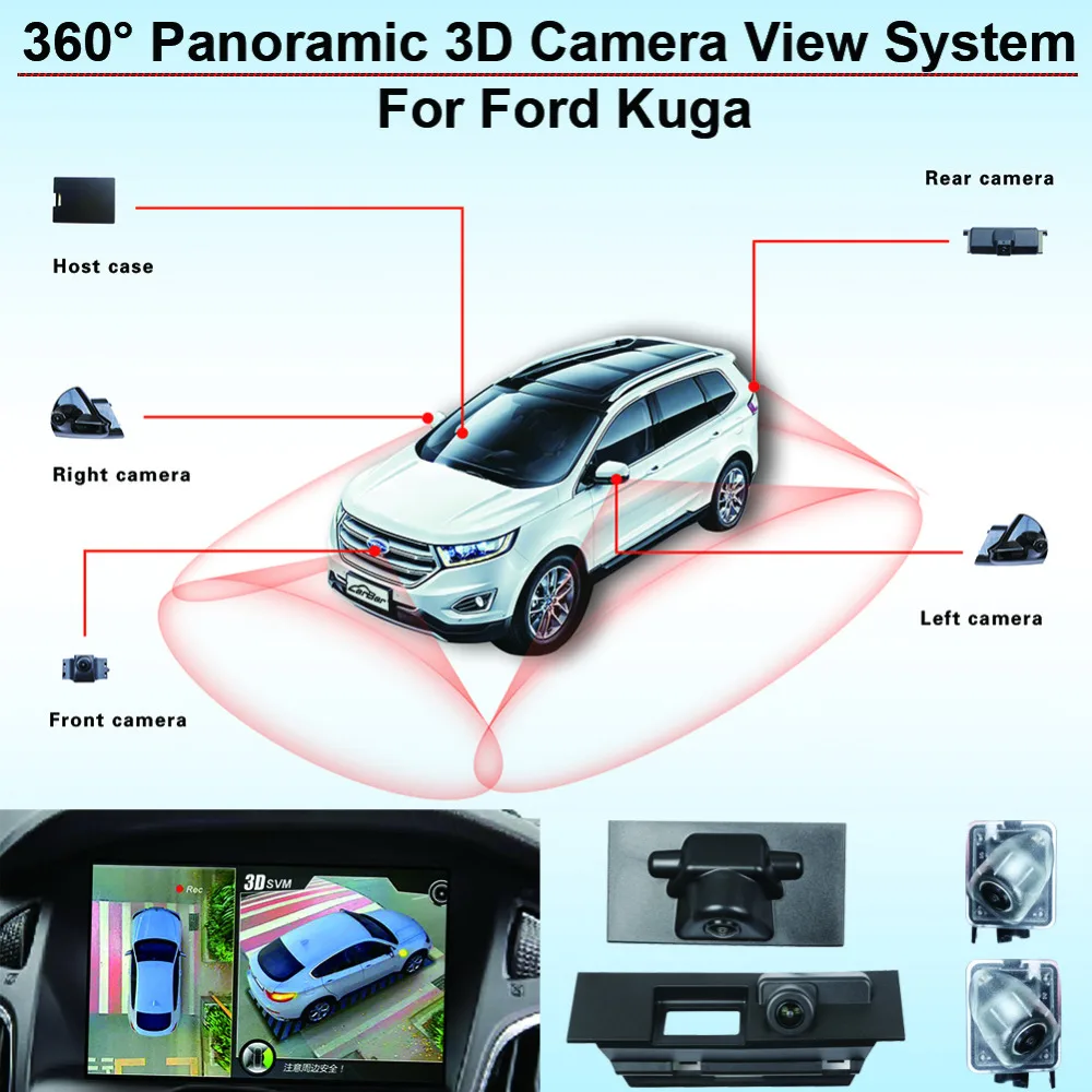 Автомобильный 3D видеорегистратор 360 дюймов система AVM панорамная камера
